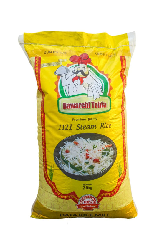 Bawarchi Tohfa Premium Quality 1121 Steam Rice- 25Kg